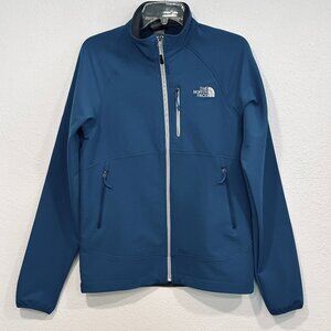 The North Face Mens Windwall Jacket Zip Up Soft Shell Zip Pockets Blue Sz Small
